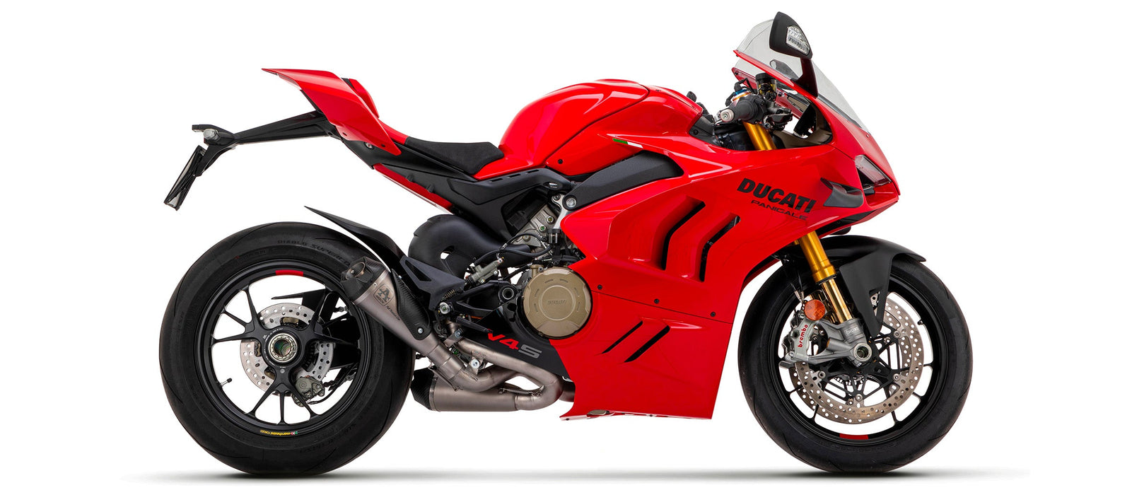 ARROW EXHAUST | DUCATI STREETFIGHTER V4 / PANIGALE V4 2020-24 | Titanium Works silencers (right and left) with stainless steel link pipies