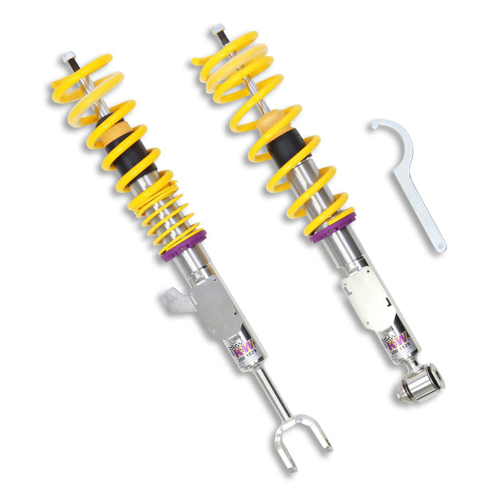 10220080 | KW Coilover suspension V1 inox | Car type: BMW 5 (F10) 5L, GT, HY, KL, M5/M6 01/2009-10/2016 520 d - 140kW - 1995ccm - 4 cyl. - Rear-Wheel Drive  Only Models Year: 03/2010- Axle Load FA/RA (kg): -1195/-1315