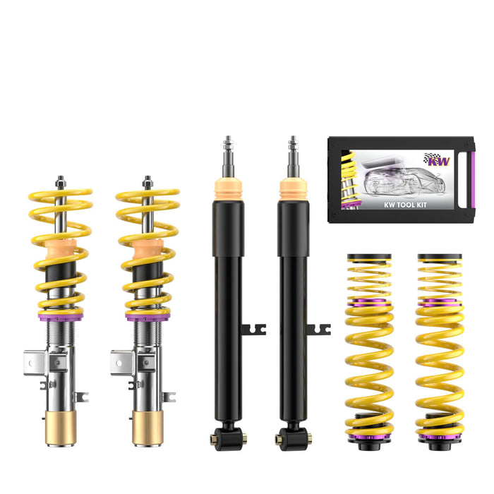 102200DK | KW Coilover suspension V1 inox |  BMW 3er (G20, G80) G3L 11/2018- M340 d Mild-Hybrid xDrive - 250kW - 2993ccm - 6 cyl. - Allrad  Only Models  Axle Load FA/RA (kg): 1101-1155/-1260