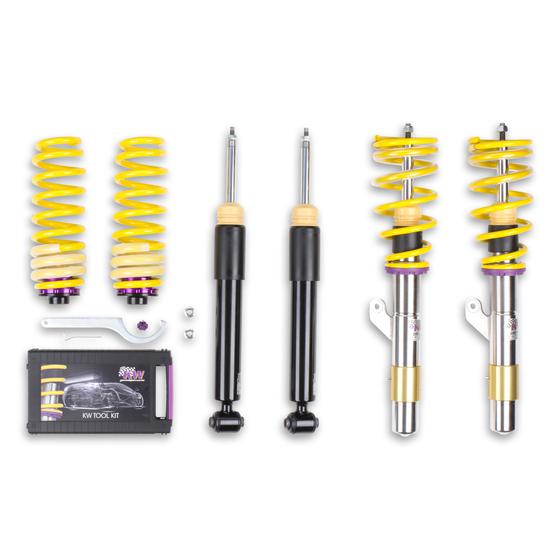 1522000D | KW Coilover suspension V2 inox  | Car type: BMW 3er (F30, F80) 3-HY, 3L, M3, M3 GTS 11/2011-10/2018 320 d - 147kW - 1995ccm - 4 cyl. - Heckantrieb  Only Models Year: 02/2012- Axle Load FA/RA (kg): -950/-1230