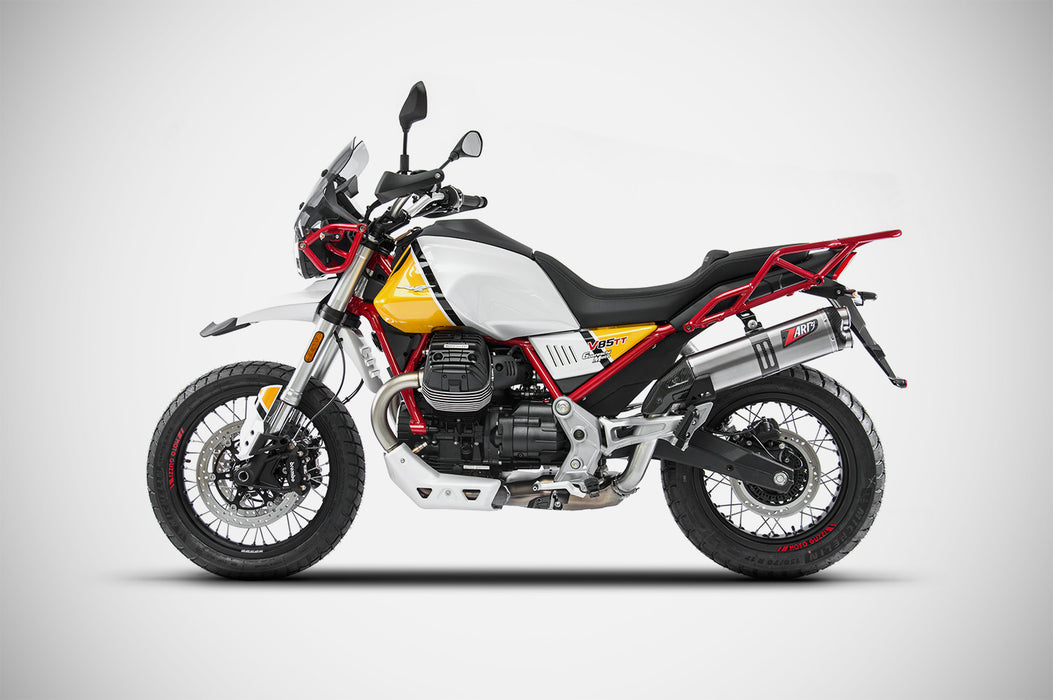 ZMG085S10SCR | ZARD EXHAUST | MOTO GUZZI V85 TT EXHAUST SLIP-ON 2019-2023