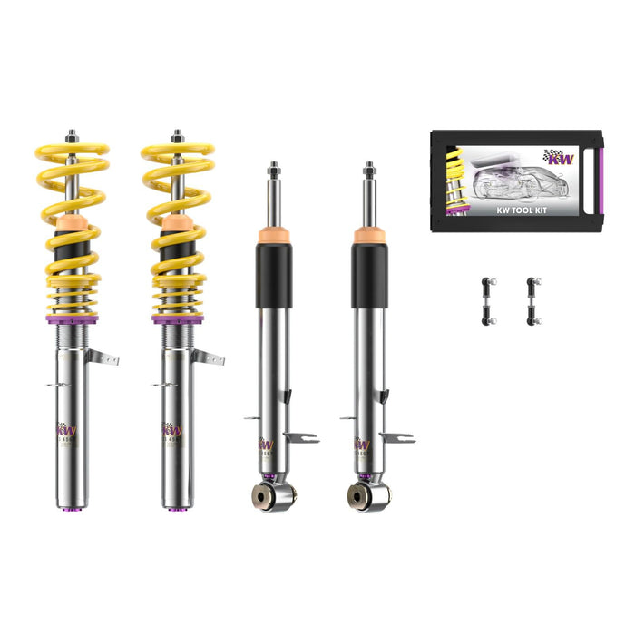 352200AL | KW Coilover suspension V3 inox | Car type: BMW X6 (F16, F86) M7X, X6 08/2014-07/2019 xDrive 28 i - 180kW - 1997ccm - 4 cyl. - All-wheel Drive  Only Models Year: 11/2014- Axle Load FA/RA (kg): -1420/-1755