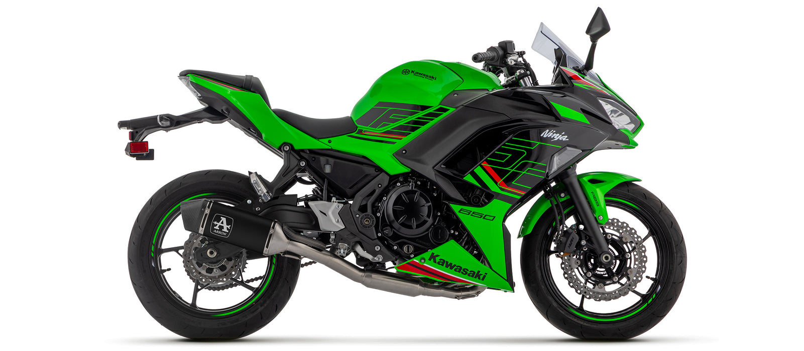 71506VANT | ARROW EXHAUST | Kawasaki NINJA 650 2024-25 | Veloce aluminium "Dark" silencer