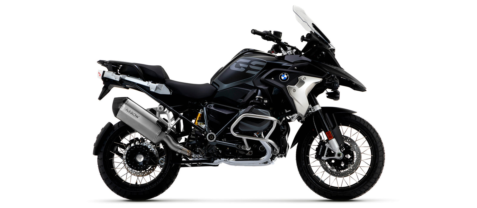72005SK | ARROW EXHAUST |  BMW R1200/1250 GS/GSA 2013-2024 | Sonora titanium silencer with carby end cap