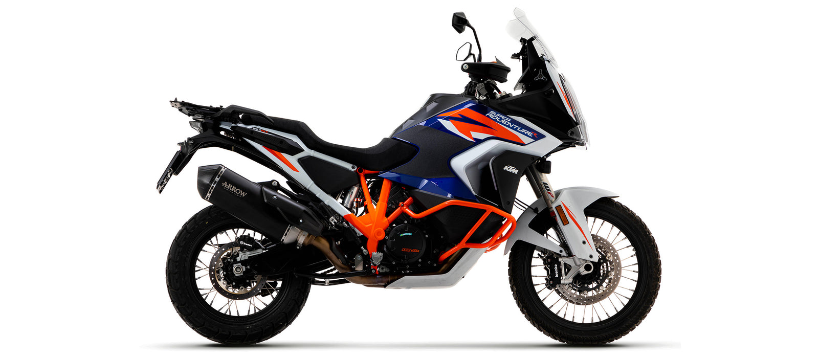 72001SKN | ARROW EXHAUST | KTM 1290 SuperAdventure S / R 2021/2024 | Sonora titanium "Dark" silencer with carby end cap