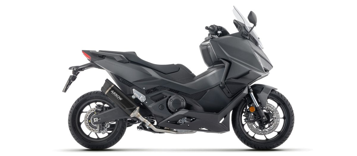 73523AKN| ARROW EXHAUST |Honda FORZA 750 2025 |Indy Race EVO aluminium "Dark" silencer with carby end cap