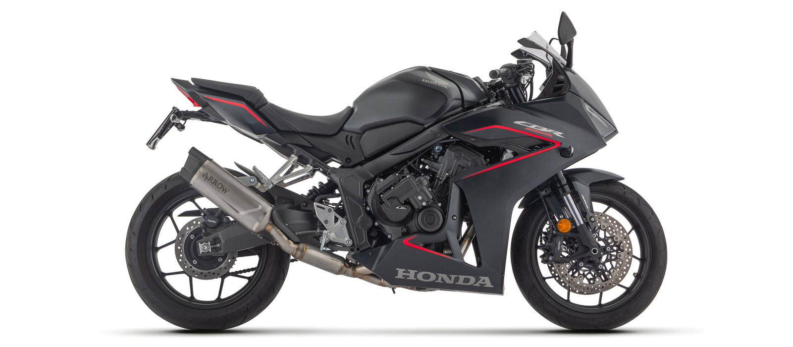 71069PK | ARROW EXHAUST | HONDA CBR650R E5+ 2024-25  | RACING FULL SYSTEM WITH TITANIUM INDY-RACE EVO SILENCER + STAINLESS STEEL COLLECTORS