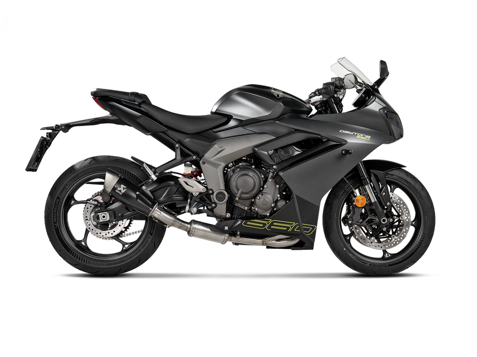 S-T6R2-CQTBL | AKRAPOVIC | Triumph  Daytona 660  2024 | Racing Line (Titanium)
