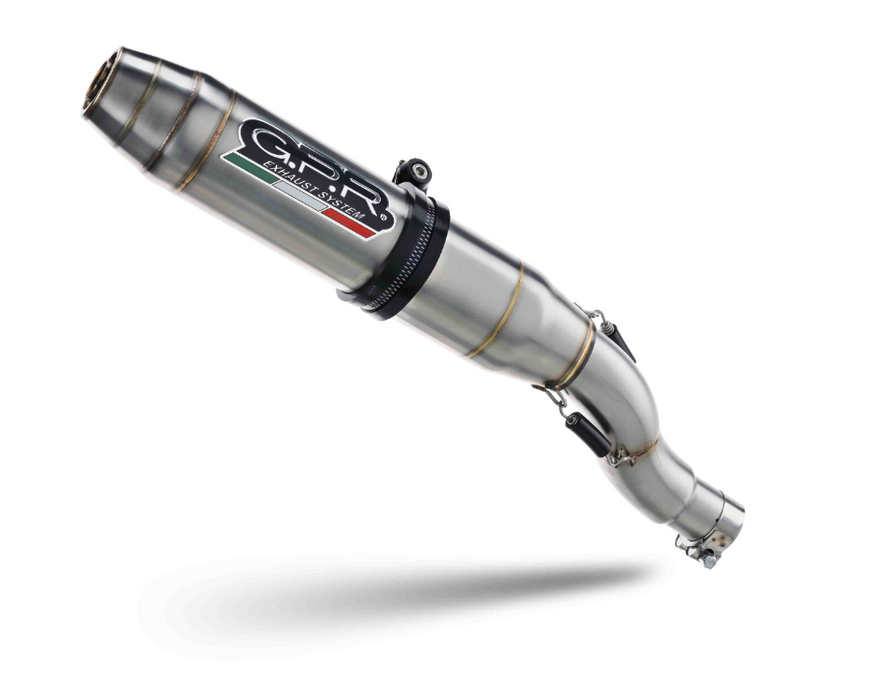 E5.T.101.DE | G.P.R EXHAUST | GPR exhaust compatible with Triumph Speed 400 2023-2025, Deeptone Inox, Slip-on exhaust including removable db killer and link pipe