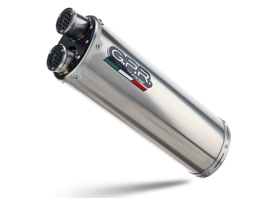BRK24.T.101.DUAL.IO | G.P.R EXHAUST | GPR exhaust compatible with Triumph Tiger 900 GT / Pro / Rally Pro 2024-2025, Dual Inox, Slip-on exhaust including removable db killer and link pipe