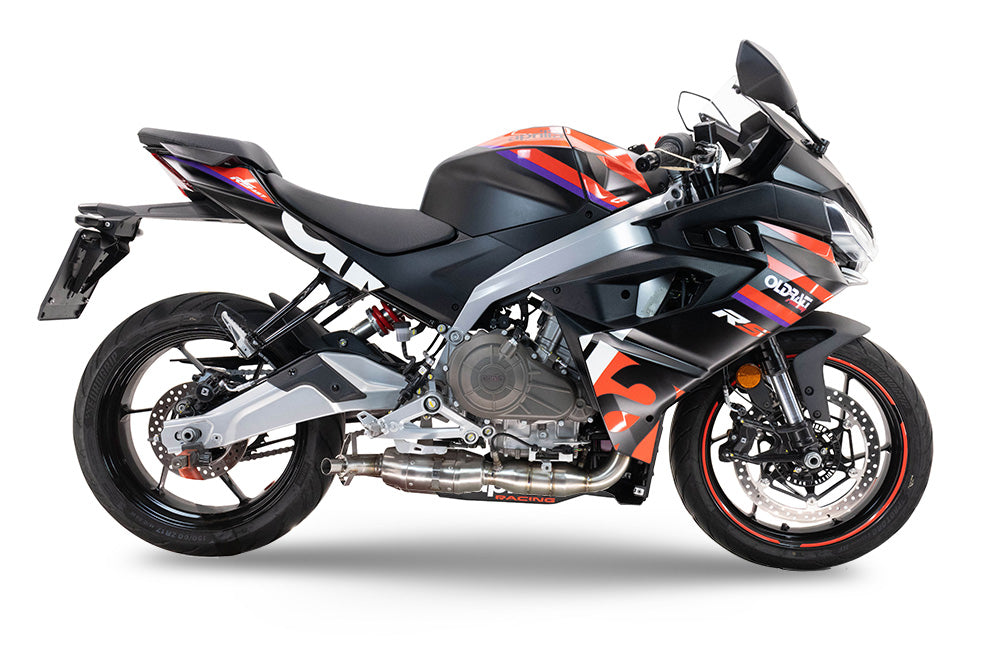 A.79.RACEDB.GHOST | G.P.R  EXHAUST  |  GPR exhaust compatible with  Aprilia RS 457 2024-2025, Ghost Inox, Full system exhaust, including removable db killer