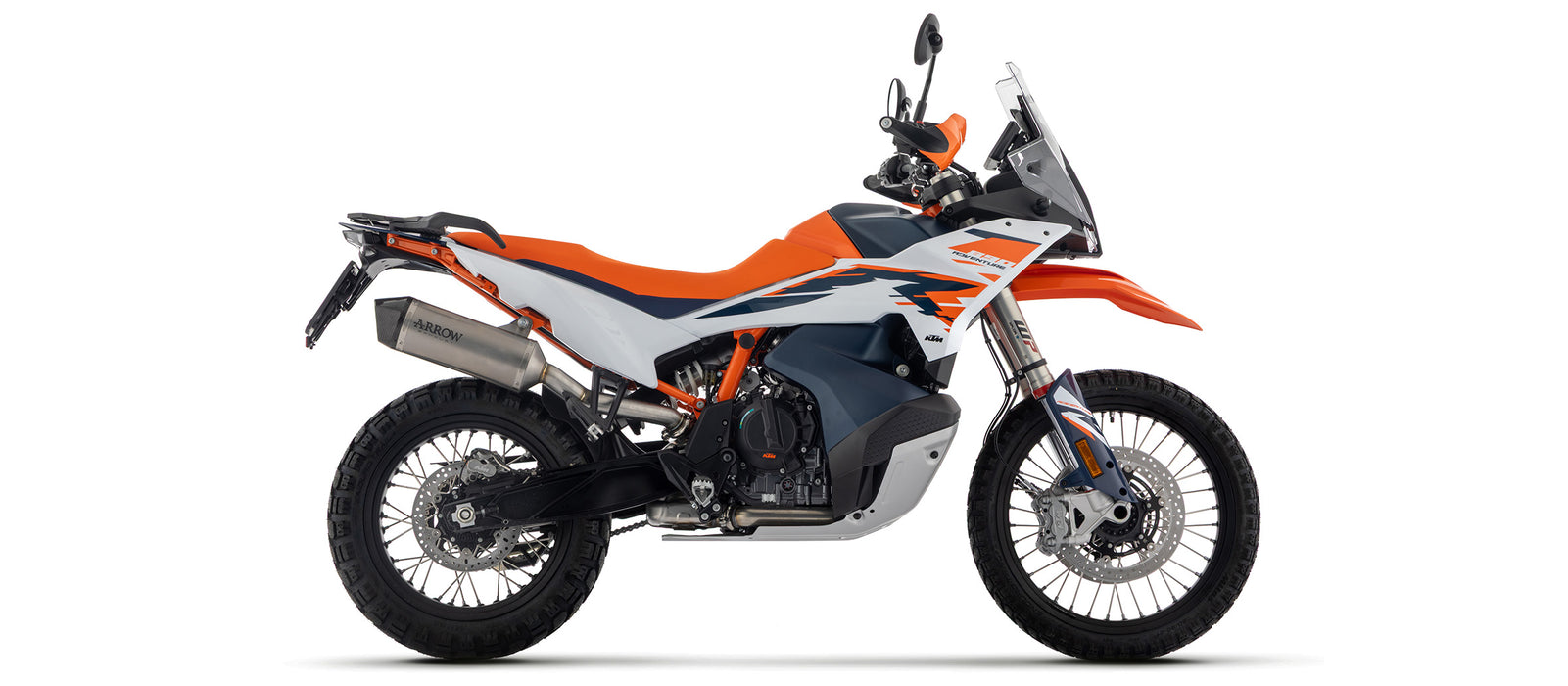 71990PK | ARROW EXHAUST | KTM 790 Adventure /890 Adventure / R 2025 | Race-Tech Titanium silencer with carby end cap