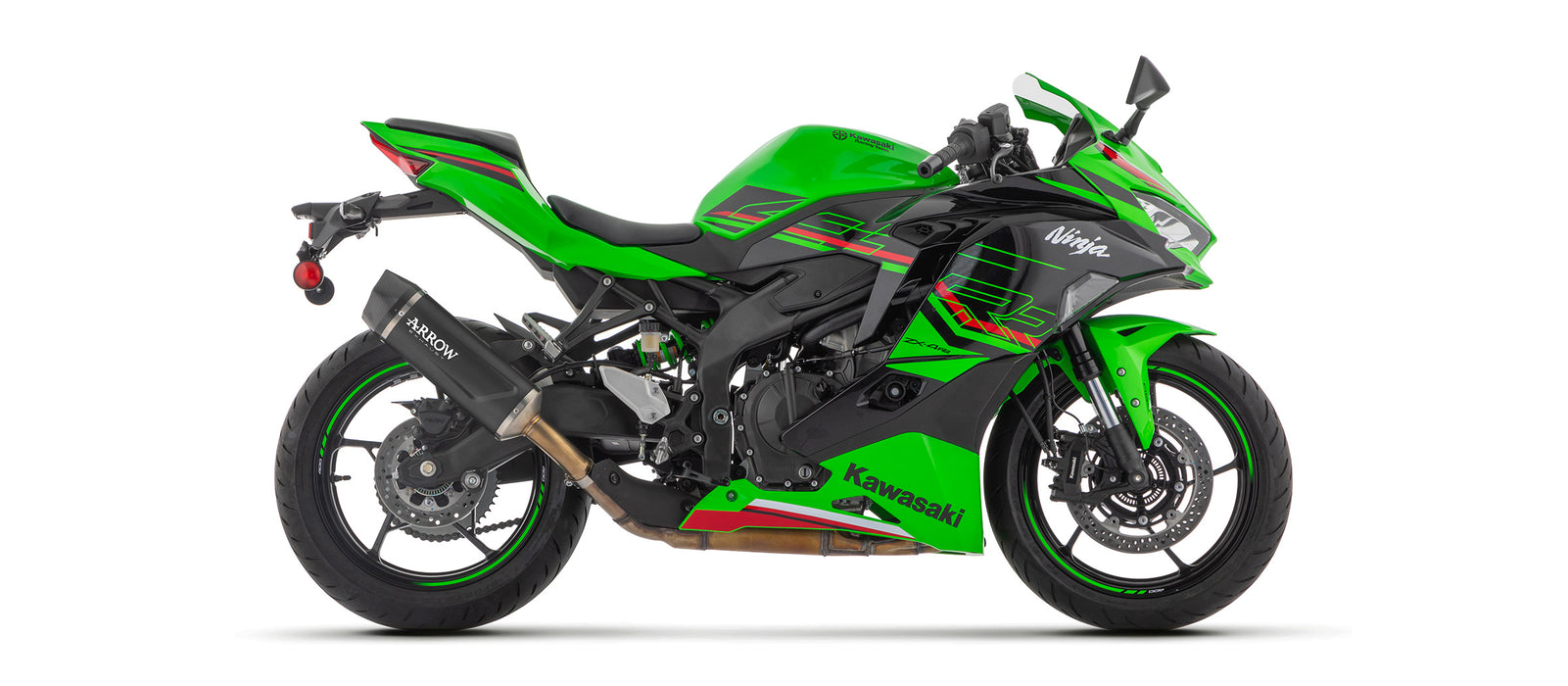 71963AKN | ARROW EXHAUST | Kawasaki ZX-4R 2024-25 | Indy Race EVO aluminium "Dark" silencer with carby end cap