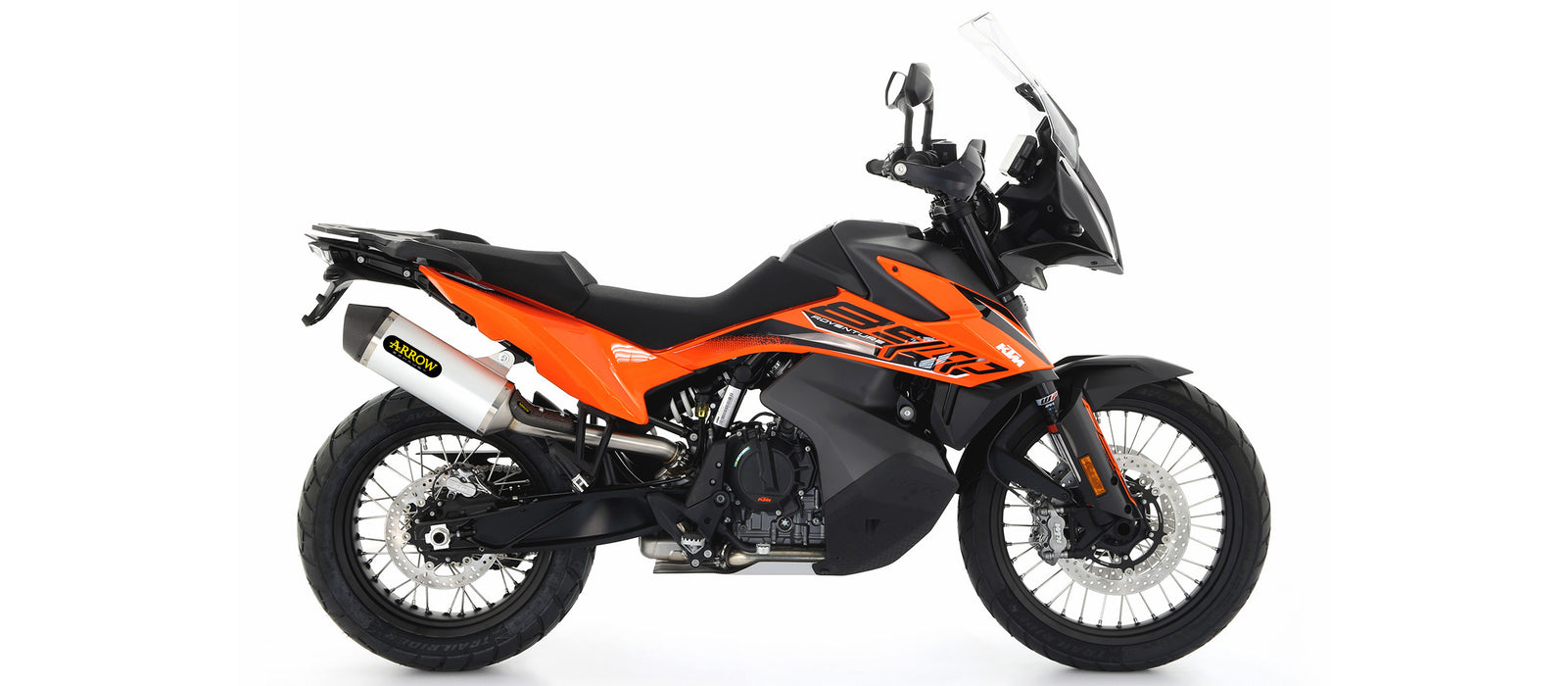 71904AK | ARROW EXHAUST | KTM 890 Adventure / R / SMT 2021/2023  | Race-Tech aluminium silencer with carby end cap