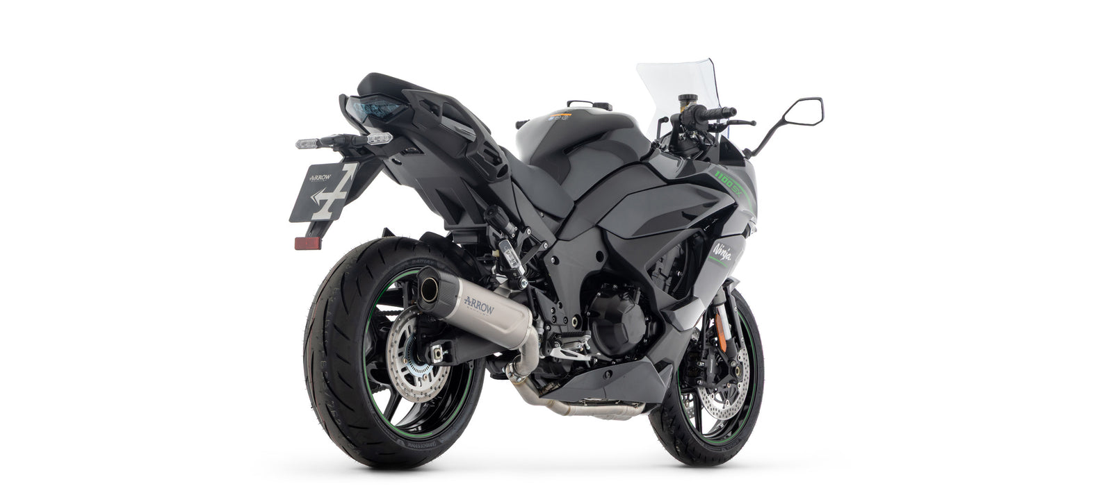 ARROW EXHAUST | Kawasaki NINJA 1100 SX 2025 | Indy Race EVO Titanium silencer with carby end cap