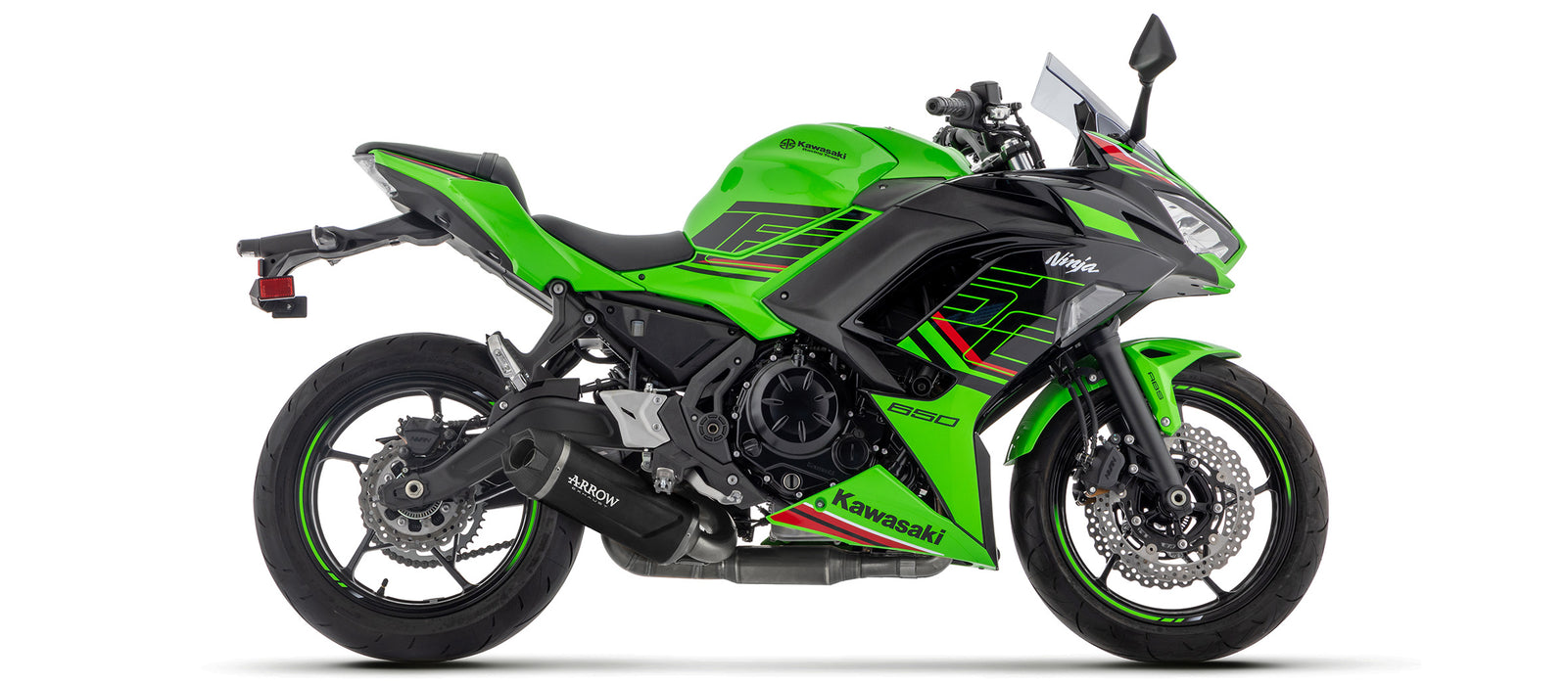 71065AKN | ARROW EXHAUST | Kawasaki NINJA 650 2024-25 | Full system racing with Indy Race EVO aluminium "Dark" silencers
