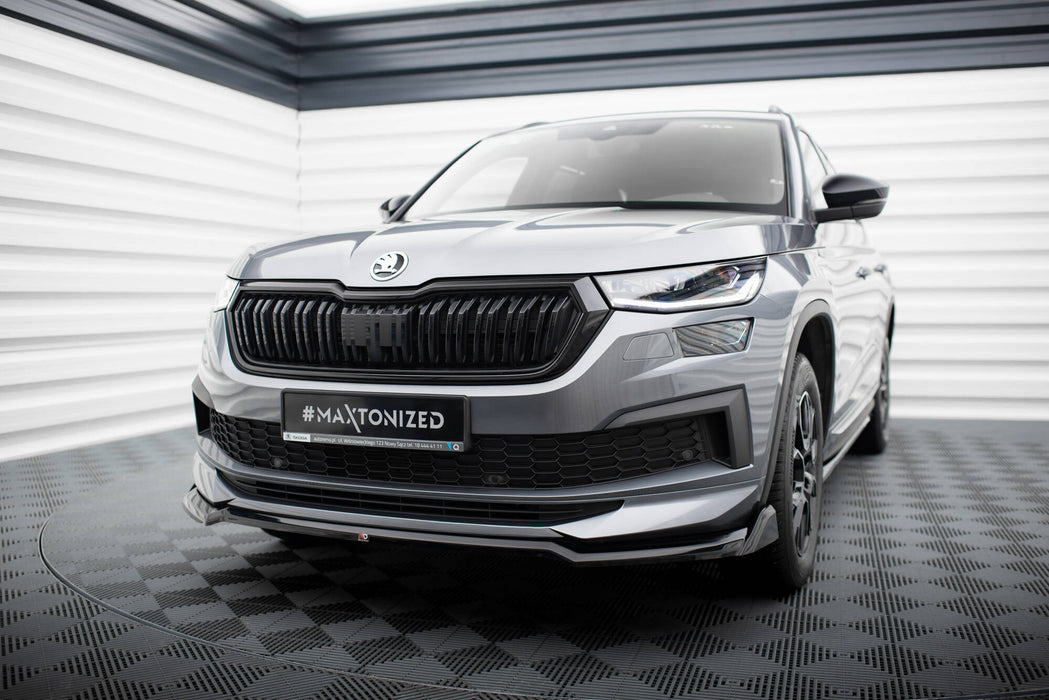 MAXTON DESIGN | Front diffuser V.2 Skoda Kodiaq Sportline Mk1 Facelift