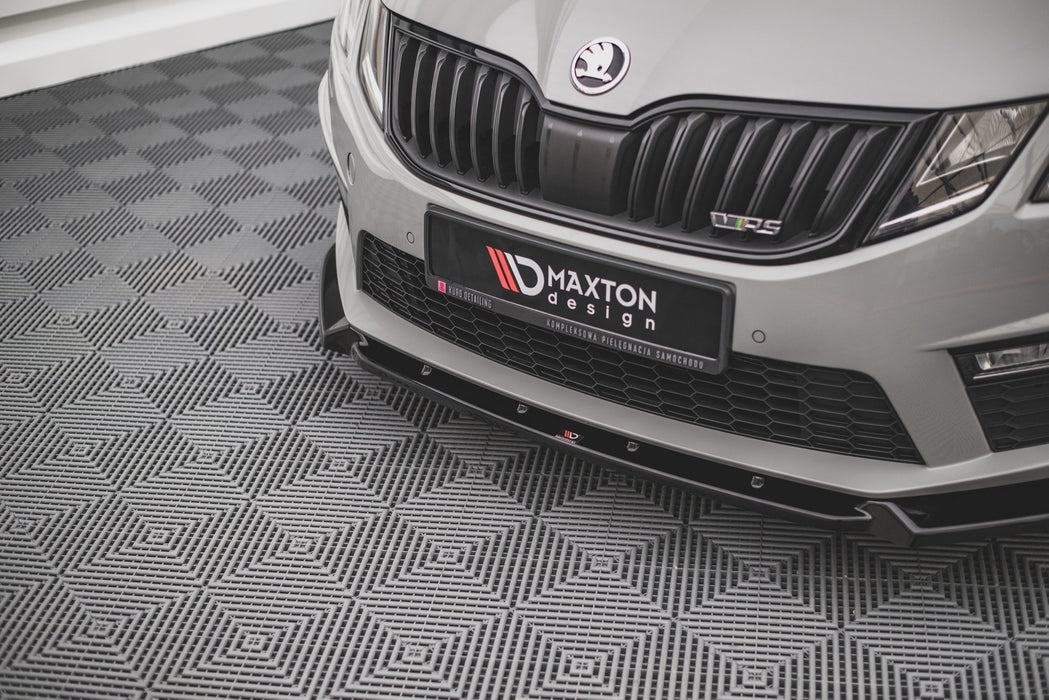 MAXTON DESIGN | Front diffuser V.2 Skoda Octavia RS Mk3 Facelift 2016-19