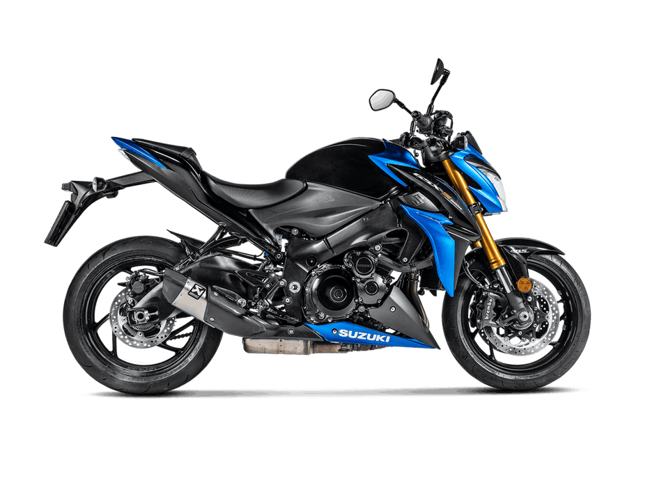 S-S10SO15-HAPT/1 | AKRPOVIC |Suzuki GSX-S 1000 / F 2015 -2020 Slip-On Line (Titanium)