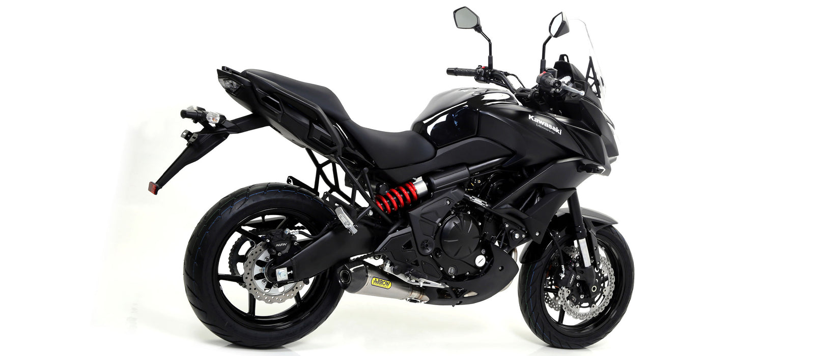 71459MI+71854XKN | ARROW EXHAUST | Kawasaki Versys 650 2017-2020 | X-Kone "Dark" silencer + Racing collectors