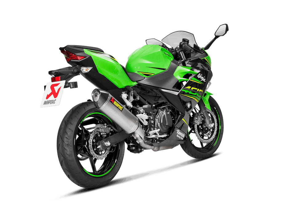 S-K4SO5-HRT | AKRAPOVIC | Kawasaki Ninja 400 2018 -2020 Slip-On Line (Titanium)