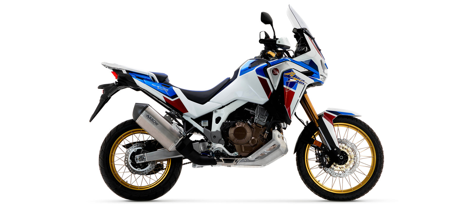 72625AK | ARROW EXHAUST | HONDA CRF1100L AFRICA TWIN 2020-25 | Maxi Race-Tech aluminium silencer with carby end cap