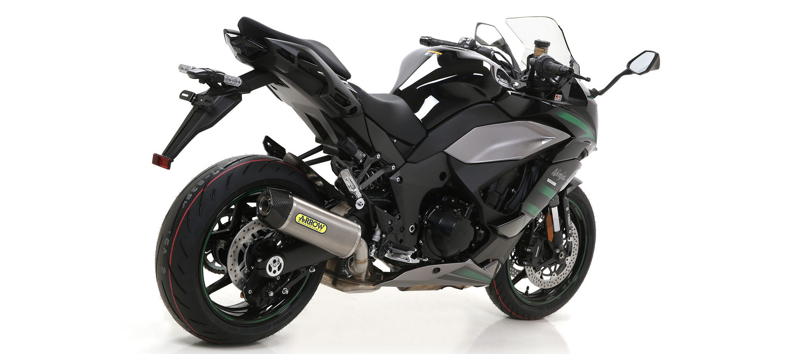 71914AK | ARROW EXHAUST | for Kawasaki Ninja 1000SX 2021-2024 | Indy-Race Aluminium silencer with carby end cap