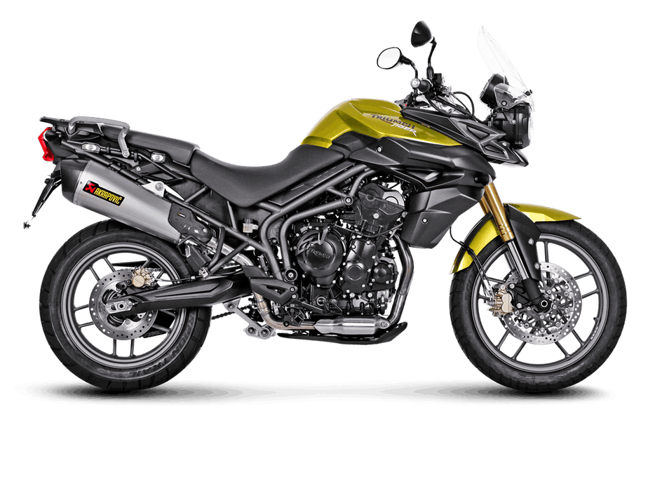 S-T800SO1-HZAAT |   AKRAPOVIC | Triumph Tiger 800 XC/XR/XRx/XCx/XRT/XCA 2011 -2016 Slip-On Line (Titanium)
