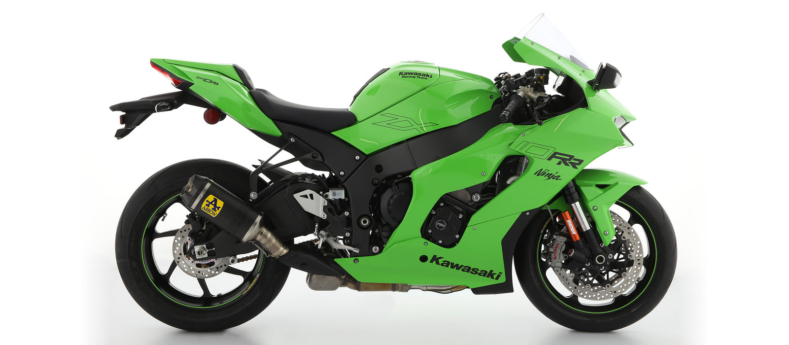 ARROW EXHAUST | Kawasaki ZX-10R / ZX-10RR 2021/2025 | Indy Race aluminium "Dark" silencer with carby end cap with titanium link pipe