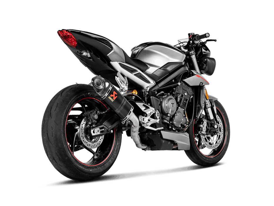 S-T7SO2-APC| AKRPOVIC | Triumph Street Triple 765 S / R / RS 2017 -2019 Slip-On Line (Carbon)