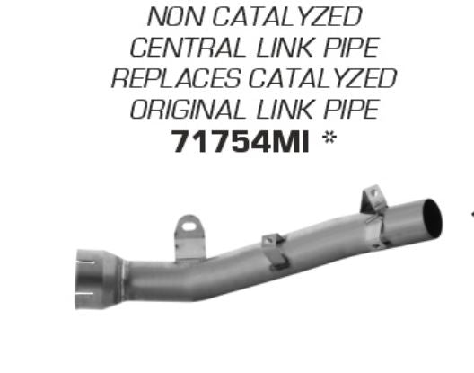 71754MI | ARROW EXHAUST | Kawasaki ZX-10R / ZX-10RR 2021/2025 | Non catalized mid-pipe