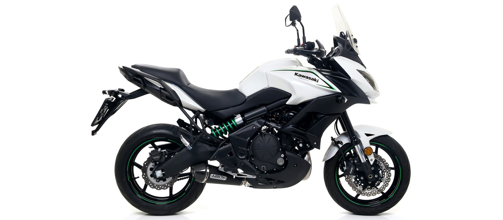 71459MI+71854XKN | ARROW EXHAUST | Kawasaki Versys 650 2017-2020 | X-Kone "Dark" silencer + Racing collectors
