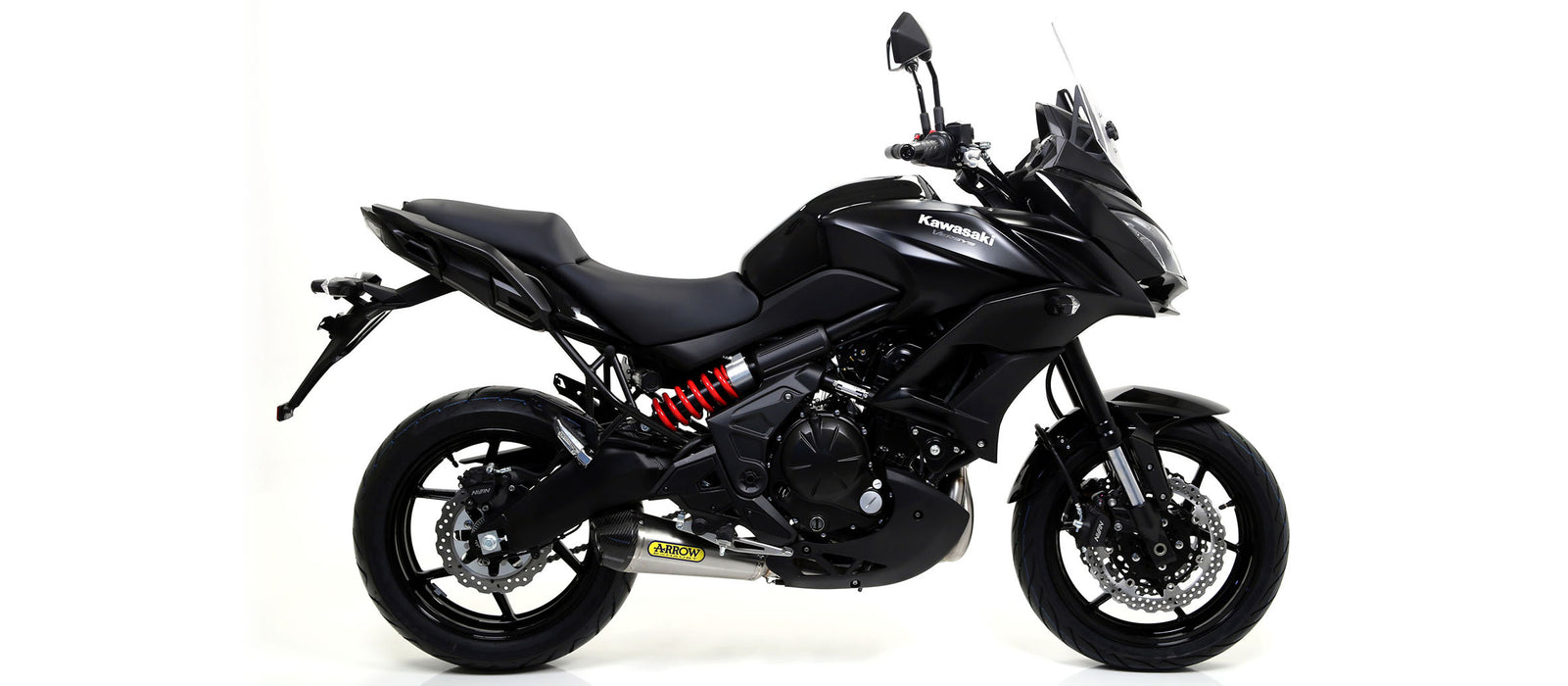 71459MI+71854XKN | ARROW EXHAUST | Kawasaki Versys 650 2017-2020 | X-Kone "Dark" silencer + Racing collectors