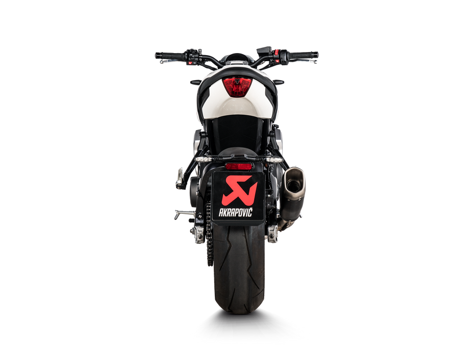 S-T6R1-CQTBL | AKRAPOVIC | Triumph Trident 660 2021-2024 Racing Line Titanium