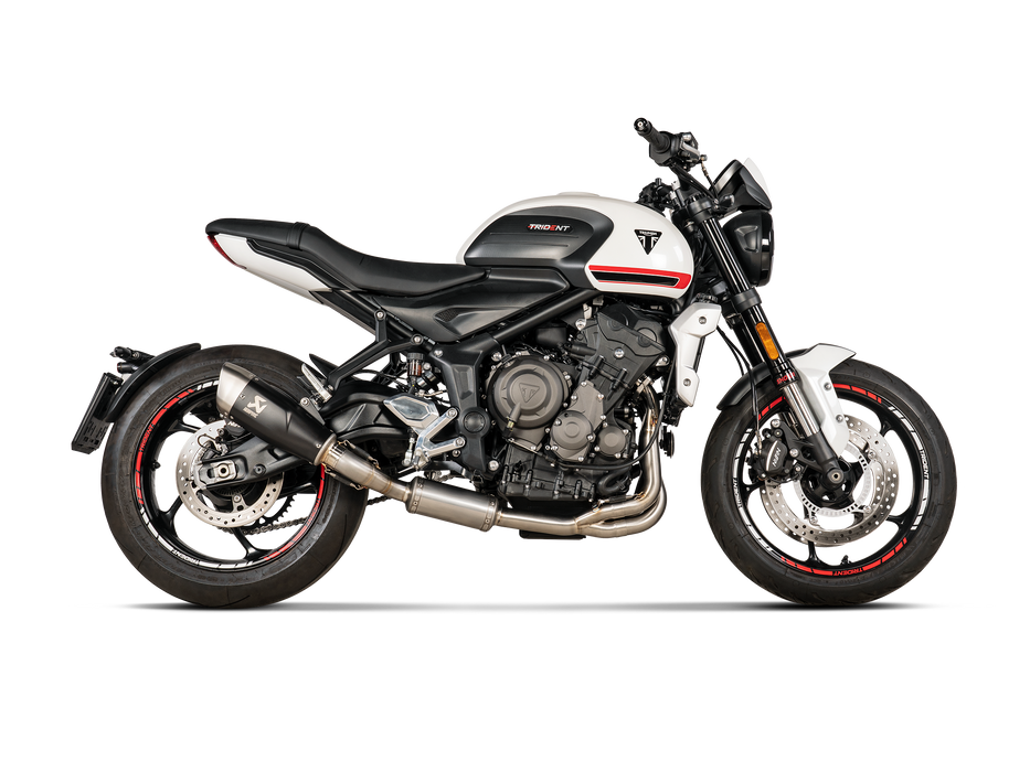 S-T6R1-CQTBL | AKRAPOVIC | Triumph Trident 660 2021-2024 Racing Line Titanium