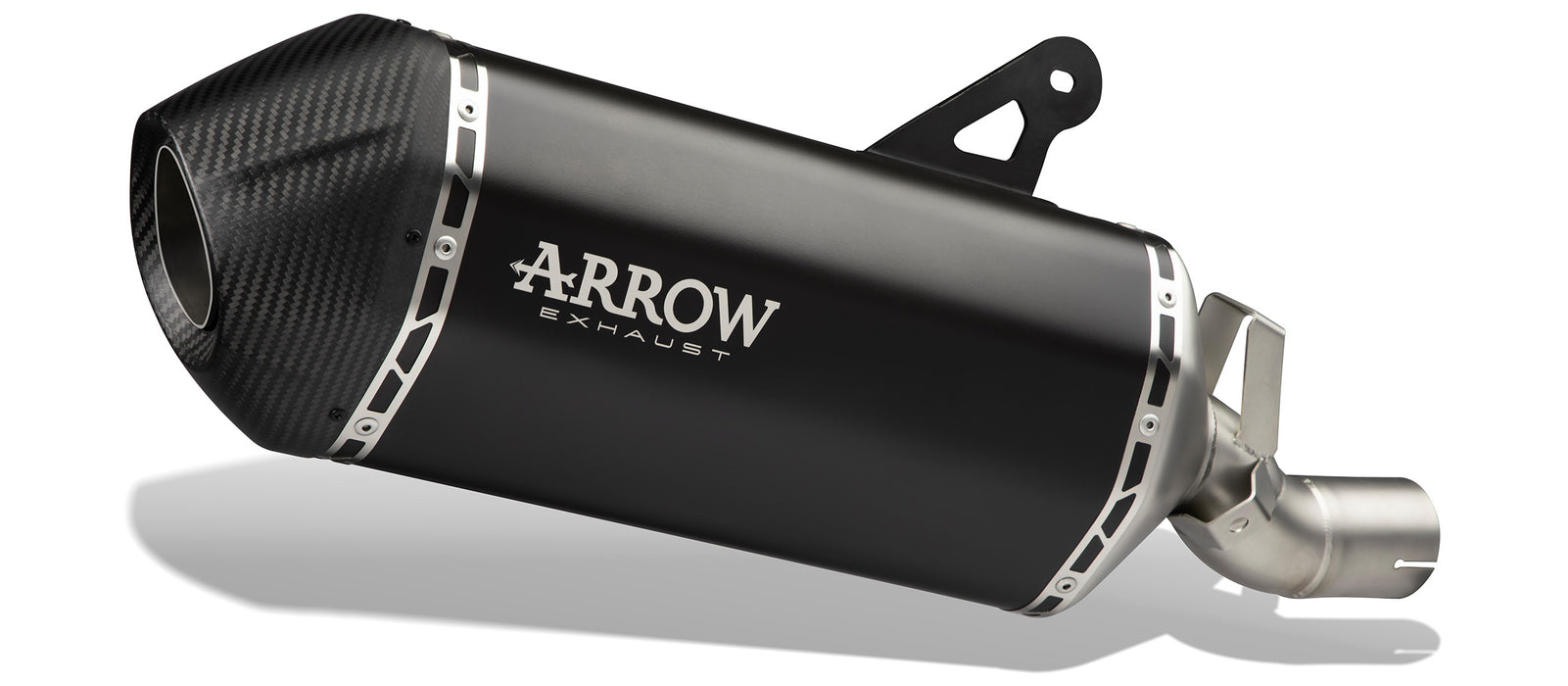 72007SKN | ARROW EXHAUST | HARLEY-DAVIDSON PAN AMERICA 1250 2020-2024 | Sonora titanium "Dark" silencer with carby end cap