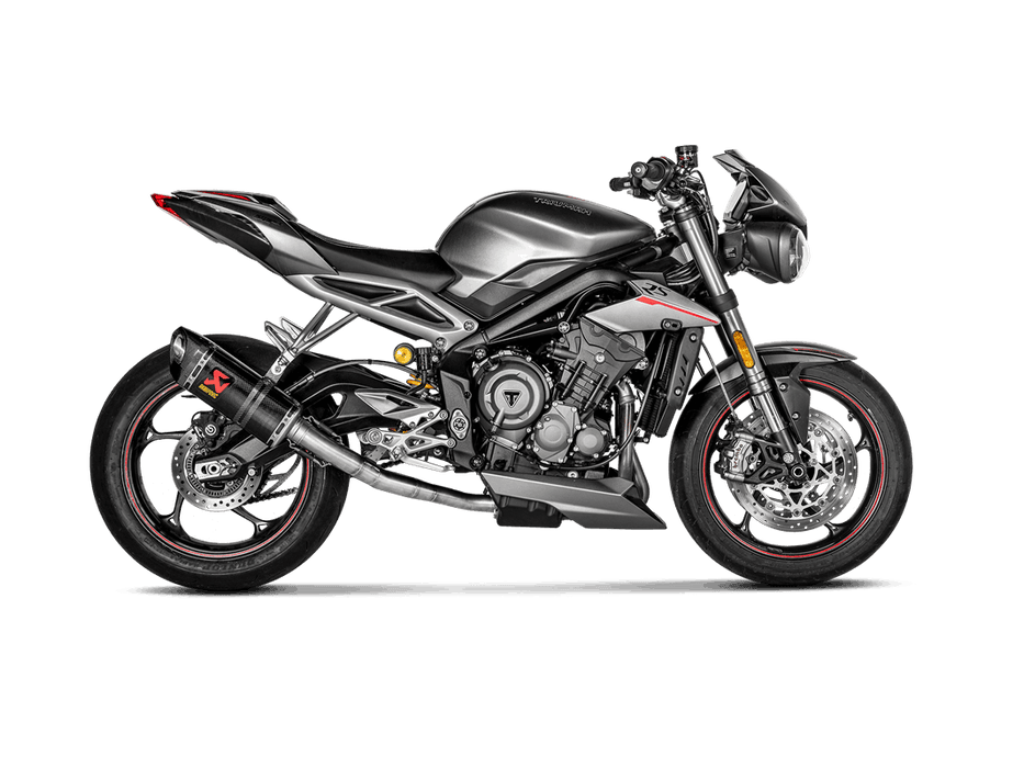 S-T7SO2-APC| AKRPOVIC | Triumph Street Triple 765 S / R / RS 2017 -2019 Slip-On Line (Carbon)