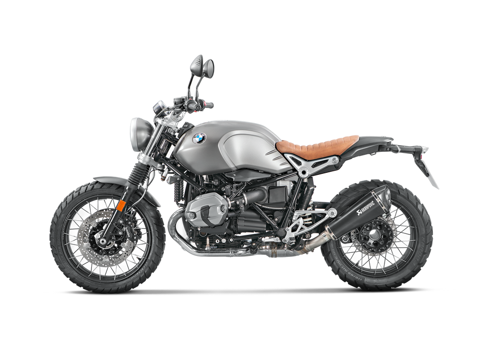 S-B12SO17-HBRBL | AKRAPOVIC | BMW R Nine T Scrambler 2017-2024 - Slip-On Line (Titanium)