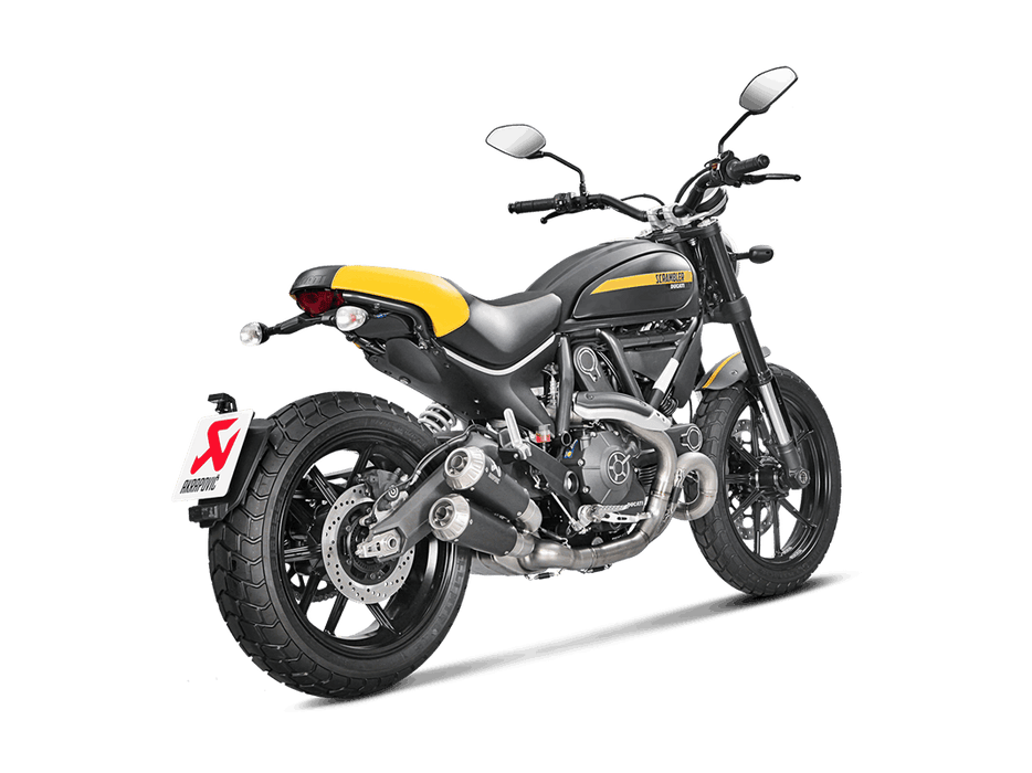 E-D12E5 | AKRAPOVIC | Ducati Scrambler Café Racer 2017 -2020 Optional Header (Titanium)