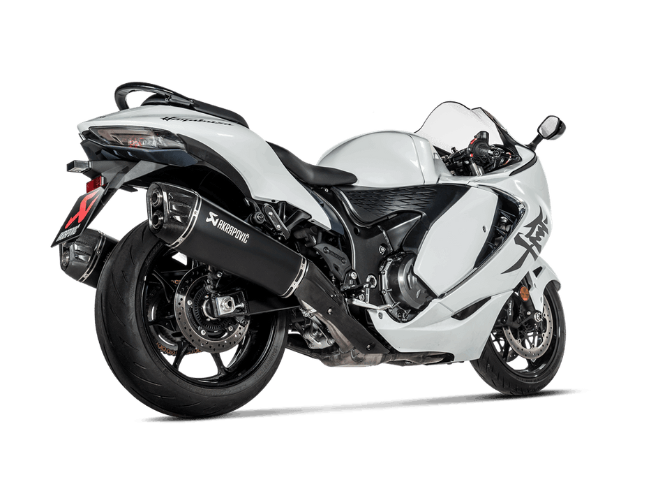 S-S13SO4-HRAATBL | AKRAPOVIC | Suzuki GSX-1300R Hayabusa 2021 -2025 Slip-On Line (Titanium)