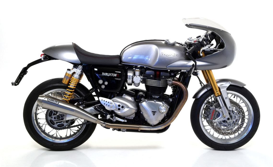 71658MI | ARROW EXHAUST | TRIUMPH THRUXTON R |  De-Cat Collectors