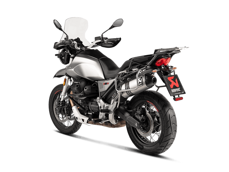 S-MG8SO1-HFTT| AKRAPOVIC | Moto Guzzi V85 TT 2019 -2020 Slip-On Line (Titanium)