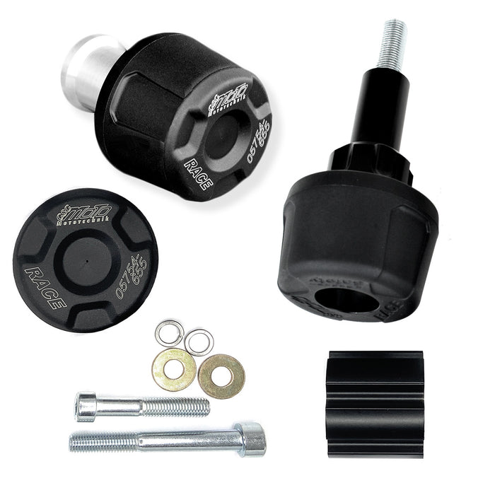 4060285-K63-SH | GSG-MOTOTECHNIK | Crash pad set | Attachments coated in black | Kawasaki Vulcan S 2015-2023