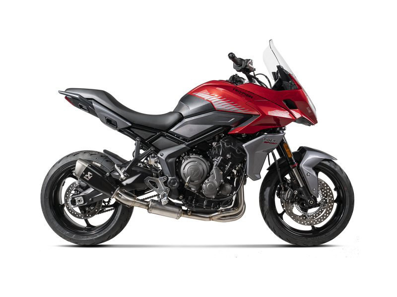 S-T6R2-CQTBL | AKRAPOVIC | Triumph  Tiger Sport 660  2024-26 | Racing LIne(Titanium)