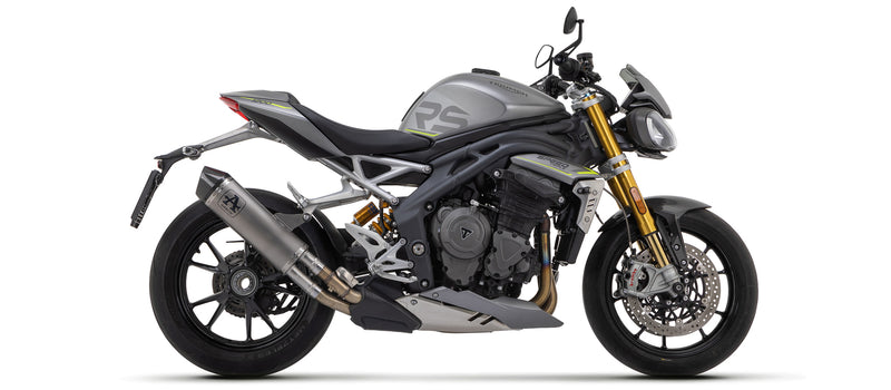 11011MI | ARROW EXHAUST | TRIUMPH SPEED TRIPLE 1200 RS 2021-2024 | Carbon fiber heat shield