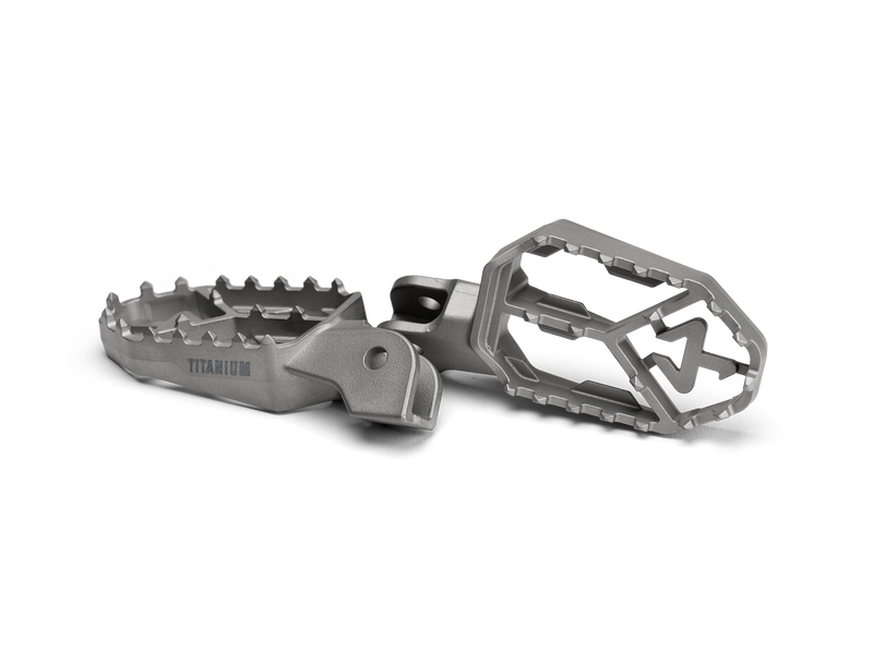 F-BM13T1 | AKRAPOVIC | BMW R 12 nineT / R 12 / R 12 G/S 2024-25 - Adventure Footpeg Set (Titanium)