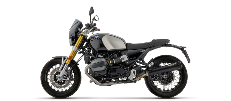 72682RBN | ARROW EXHAUST | BMW R 12 nineT 2024/2026  | Rebel nichrom "Dark" silencers with aluminium "Dark" end cap