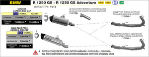 ARROW EXHAUST |  BMW R1200/1250 GS/GSA 2013-2024 | Titanium racing collectors