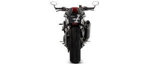 ARROW | TRIUMPH STREET TRIPLE 765 RS 2023-2022 | Catalytic homologated full system with Veloce aluminium "Dark" silencer