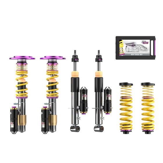 397202DK | KW Coilover suspension V4 Clubsport incl. top mounts | Car type: BMW 3er (G20, G80) G3L 11/2018- M340 d Mild-Hybrid xDrive - 250kW - 2993ccm - 6 cyl. - Allrad  Only Models Year: 03/2019- Axle Load FA/RA (kg): -1170/-1260
